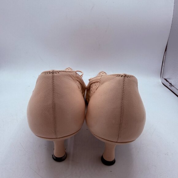 ✨ Stuart Weitzman “Kokomo” Mimosa Kid Leather Cutout Kitten Heels – Size 7.5 – - Picture 5 of 10